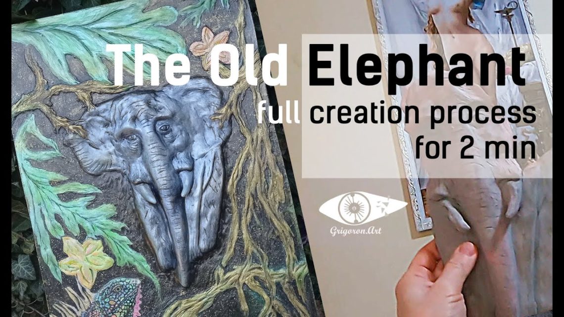 The old elephant and iguana