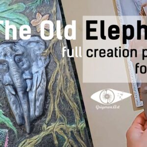 The old elephant and iguana